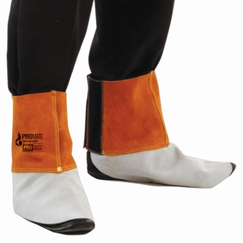 PRO SPATS WELDERS LEATHER VELCRO STRAPS LARGE 